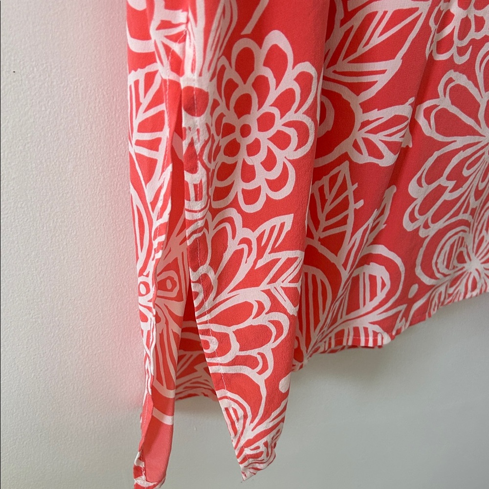 Bob Mackie Wearable Art Women’s XL Kimono/Tank Set Pink Silk Floral - Picture 7 of 16